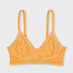 Xhilaration long line lace bra mustard yellow